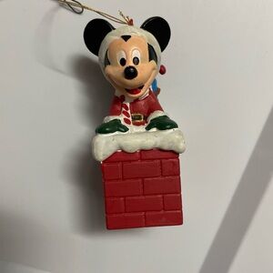 Disney Mickey Mouse Santa Chimney Ornament - Red, Black, White